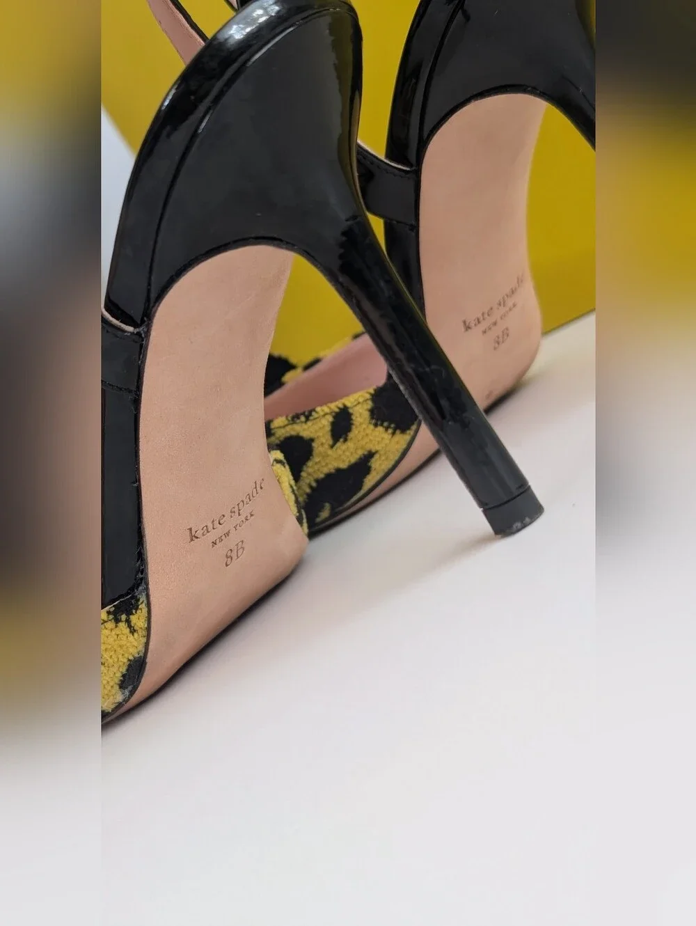 Kate Spade New York Leopard Pom Pom Ankle Strap Stiletto Heels Size 8